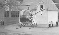 N1099N @ DAN - 1980 Hughes 269C taking off from parking lot next to the YWCA in downtown Danville Va.in around 1993. - by Richard T Davis