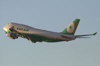 B-16410 @ LAX - EVA Air B-16410 (FLT EVA11) climbing out from RWY 25R enroute to Chiang Kai Shek Int'l (RCTP).