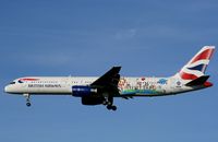 G-CPEM @ LHR - Boeing 757-236  British Airways with special Blue Peter colours - by Mark Giddens
