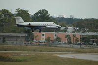 N360LJ @ DAB - N360LJ about to touchdown at Daytona Beach airport - by Cliff Fletcher