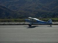 N2573J @ SZP - 1979 Piper PA-18-150 SUPER CUB, Lycoming O-320 150 Hp, near touchdown Runway 04 - by Doug Robertson
