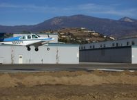 N9657Y @ SZP - 1962 Beech P35 BONANZA, Continental O-470-N 260 Hp, landing Runway 04 - by Doug Robertson
