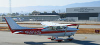 N58506 @ SQL - 1973 Cessna 182P running-up @ San Carlos Airport, CA - by Steve Nation