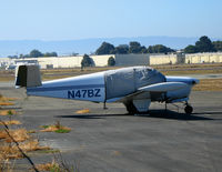 N47BZ @ SQL - Classic (AARP-eligible !) 1947 Beech 35 with cockpit covered @ Hayward Municipal Airport, CA - by Steve Nation