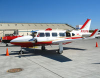 N99PN @ OAK - 1973 Piper PA-31-350 support bird with LIM-5 NX117BR at Fleet Week air show @ Oakland International Airport, CA - by Steve Nation