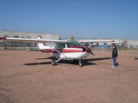 N7333F @ COS - My girlfriend Vicky and N7333F on the day of her first flight lesson - by Steve Shurtleff
