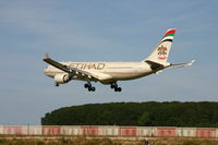 A6-EYX @ EBBR - descending to rwy 02 - by Daniel Vanderauwera