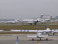 N1FE @ DAB - Global Express parked on 16/34 during race.