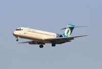 N990AT @ ATL - On final for Runway 27L - by Michael Martin