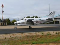N128SB @ PRB - Digger Pine Enterprises 1997 Raytheon King Air C90A heading for visitor's parking @ Paso Robles Municipal Airport, CA - by Steve Nation