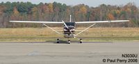 N3030U @ PVG - Head-on, her colors work well with the fall foliage