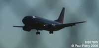 N667SW @ ORF - A Southwest bird easing down