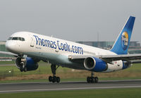 G-FCLA @ EGCC - TCX 757 at lift off. - by Kevin Murphy