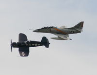 N773RD @ YIP - Corsair with Skyhawk