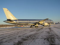 N701TW @ PAFA - Boeing 757 MSN 28160; Former TWA/AA. Fuel stop at Fairbanks during ferry from Tulsa to Taipei - by John J. Boling