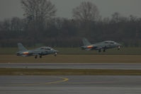 MM55459 @ VIE - Italian Air Force MB339 together with 61-26 - by Yakfreak - VAP