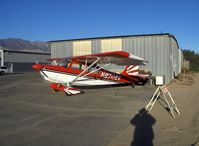 N8702V @ SZP - 1975 Bellanca 8KCAB DECATHLON, Lycoming IO-320 150 Hp, maintenance parking - by Doug Robertson