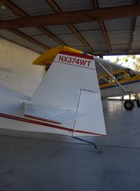 N374WT @ SZP - 2003 'Red' Hamilton WITTMAN TAILWIND W-10, race #37, unusual rudder and tailwheel - by Doug Robertson