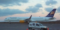 TF-FIR @ BIKF - B-757 taxi in at Keflavik, Iceland - by John J. Boling