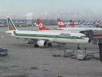 I-BIXZ @ LTBA - Alitalia A-321 in need of a wash job arrives at Ataturk Airport, Istanbul, Turkey. - by John J. Boling