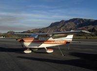 N9291H @ SZP - 1975 Cessna 172M SKYHAWK II, Lycoming O-320-E2D, mountain fire smoke in distance - by Doug Robertson