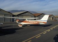N9291H @ SZP - 1975 Cessna 172M SKYHAWK II, Lycoming O-320-E2D, mountain fire smoke in distance - by Doug Robertson