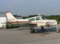 N7071L @ FWN - A sporty 1966-era Cessna twin awaits mechanical attention at Sussex Airport. - by Daniel L. Berek