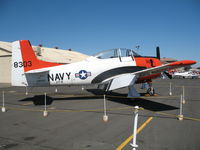 N9671N @ PRB - Locally-based Estrella Flying Club's North American T-28B BuAer 138303 in VT-6 markings for airshow @ Paso Robles, CA - by Steve Nation