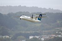 ZK-NED @ WLG - Climbing out of Wellington - by Micha Lueck
