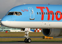 G-BYAJ @ EGCC - Tomo close 757 - by Kevin Murphy
