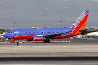 N418WN @ LAS - Southwest Airlines N418WN The Winning Spirit (FLT SWA616) starting her takeoff roll on RWY 25R enroute to Metropolitan Oakland Int'l (KOAK).
