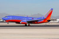 N485WN @ LAS - Southwest Airlines N485WN Southwest Loves Kidd's Kids touching down on RWY 25L.