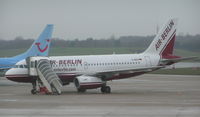 D-ABGA @ EDDH - Air Berlin A-319 on ramp at Hamburg, Germany - by John J. Boling