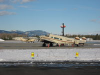 N93CA @ SZT - Beech 18 flying UPS from Spokane, Wa to Sandpoint, Idaho
