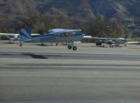 N89959 @ SZP - 1946 Cessna 140, Continental O-200 100 Hp upgrade, landing rwy 22 - by Doug Robertson