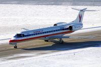 N804AE @ KCID - American Eagle taxiing in, seen from the tower - by Glenn E. Chatfield