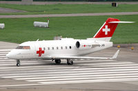HB-JRB @ ZRH - REGA - Swiss Air Ambulance,  Canadair CL-600-2B16 Challenger 604