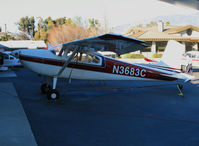 N3683C @ SZP - Port side view of 1954 Cessna 180 @ Santa Paula Airport, CA - by Steve Nation