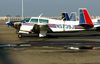 N5739J @ SCK - 1984 Mooney M20J (no cowling cover) @ Stockton Municipal Airport, CA - by Steve Nation