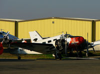 N75018 @ SCK - Beech RC-45J painted as Navy UC-45J NATTU PNCLA BuAer 29585 @ Stockton Municipal Airport, C - by Steve Nation