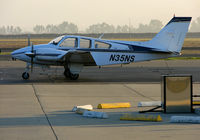 N35NS @ LVK - Silicon Valley Precision Inc. 1975 Beech B-55 Baron @ Livermore Municipal Airport, C - by Steve Nation