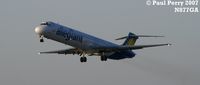N877GA @ ISO - Off to Orlando, the main gear doors cylcing open to stow her gear