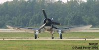 N83JC @ NTU - The Bent-Winged Bird.  Had to be, to swing that massive prop - by Paul Perry