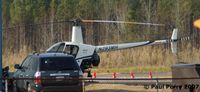 N293MH @ PVG - R22, recently pulled out of her hangar