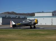 N8540P @ SZP - 1942 North American AT-6D 'Miss Universe', P&W R-1340 600 Hp, takeoff roll rwy 04 - by Doug Robertson