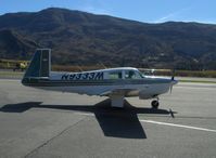 N9333M @ SZP - 1966 Mooney M20E SUPER 21, Lycoming O&VO-360 200 Hp, taxi to Rwy 04 - by Doug Robertson