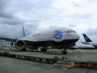 PP-VRB @ SBGL - Former Varig 75 Year Boeing 777-200 in maintenance at VEM, Rio de Janeiro - by John J. Boling