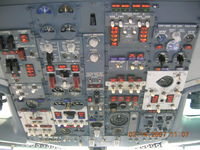 N922AV @ SBGL - Overhead panel light test - by John J. Boling