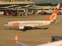 PR-GLO @ SBGL - B-737 push out at Rio - by John J. Boling