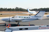 N421SM @ PDK - Tied down @ Mercury Air Center - by Michael Martin